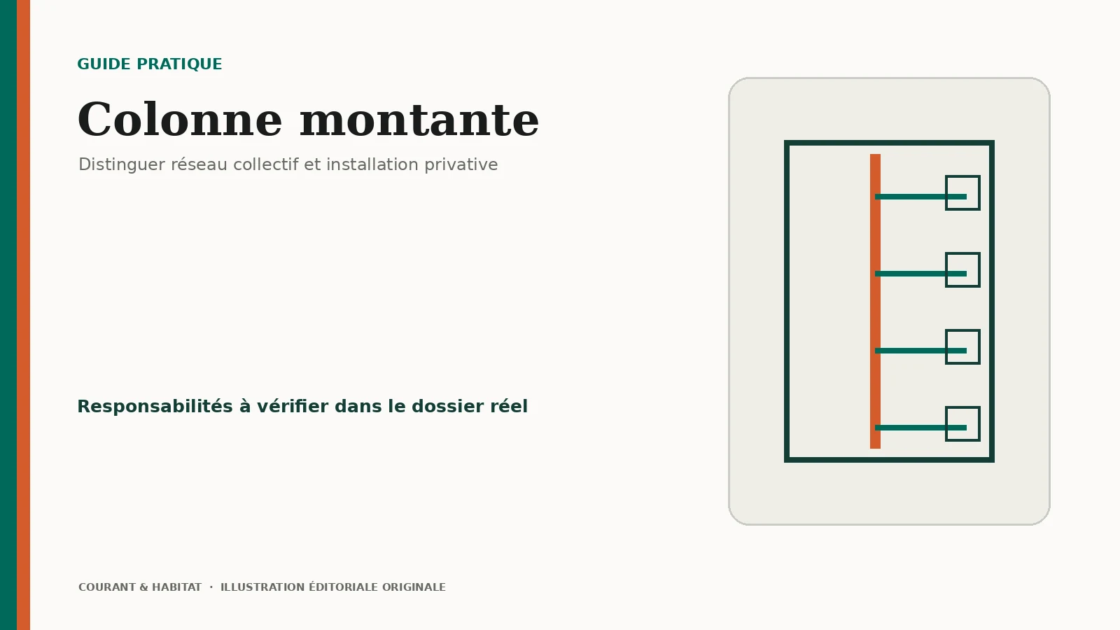 Illustration éditoriale : colonne montante