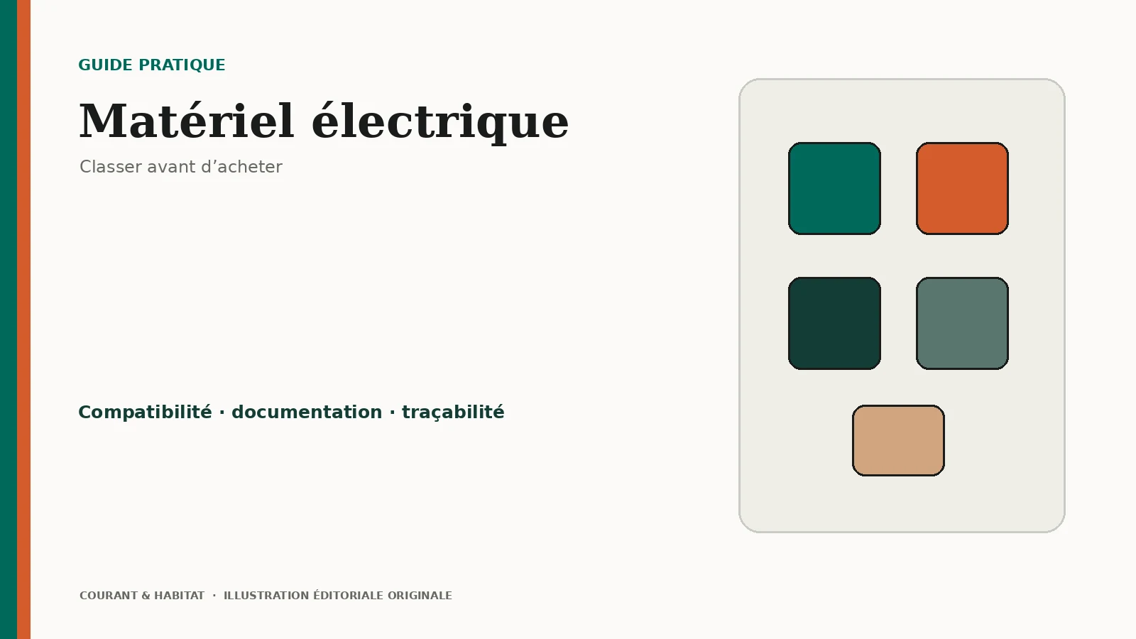Illustration éditoriale : matériel électrique